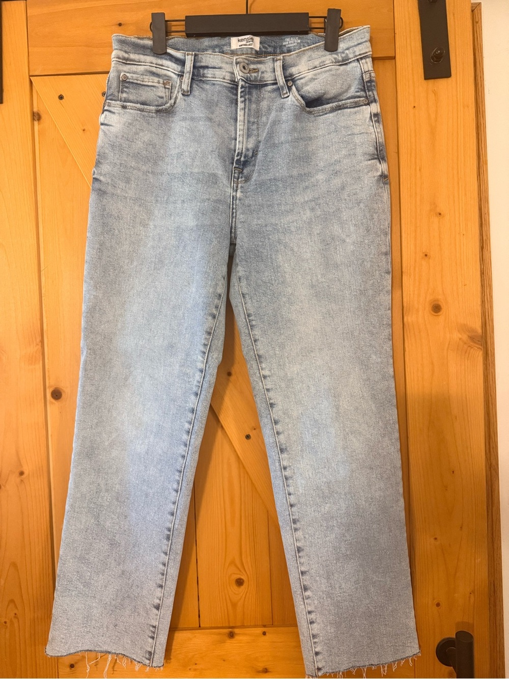 Kensie Light Blue Straight-Leg High-Rise Jeans
